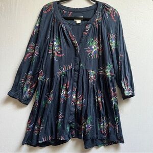 Maeve Anthropologie Winona Floral Babaydoll Tunic Shirt Sz XL